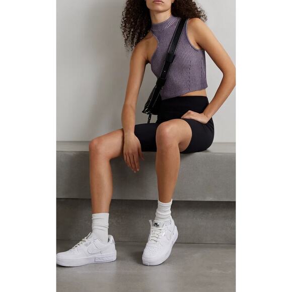 Le Ore Rimini Skirt Size S Purple Rib Knit Slit High Waist $189 retail - Picture 2 of 13